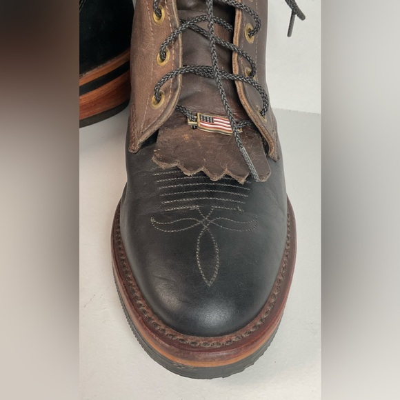Vintage Chippewa Apache Packer Boots 10 EE USA Made Crazy Horse Soft Toe - Picture 9 of 15